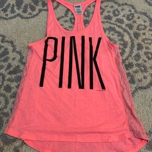 Hot pink Pink razor back loose tank